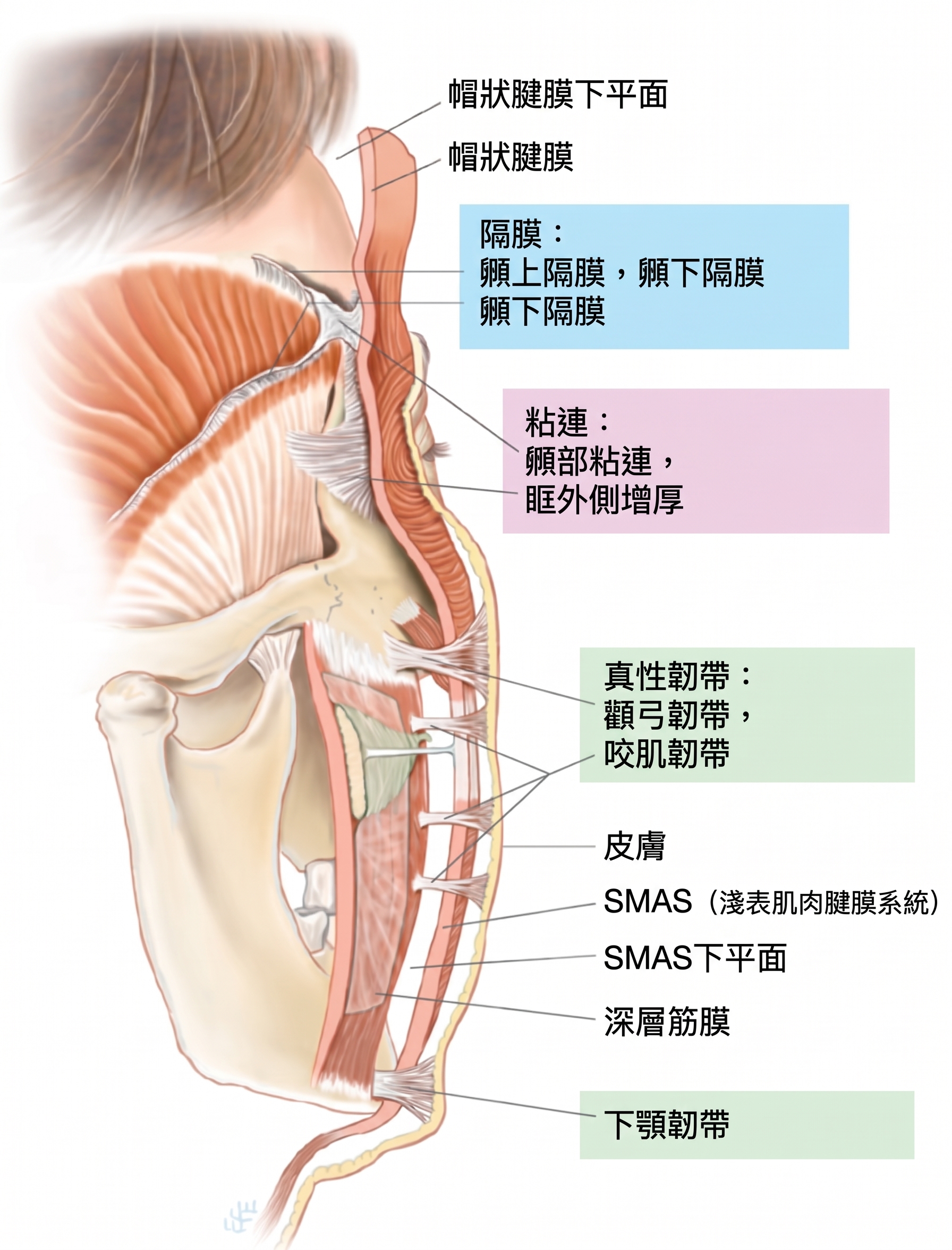 拉皮手術不只是拉緊皮膚——高位深層筋膜拉皮術（Deep Plane Facelift）的核心原理 | 泰勒整形外科